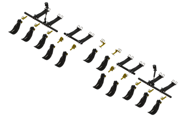 LANSS4412R12FH -- Lankota Stalk Stomper® Mounting Kit for CaseIH® 2612/4212/4412 Series & New Holland® 99 Series folding Corn Heads